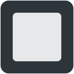 How Black Square Button emoji looks on Twitter.