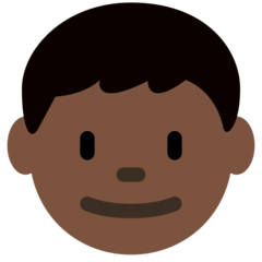 How Boy: Dark Skin Tone emoji looks on Twitter.