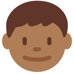 How Boy: Medium-Dark Skin Tone emoji looks on Twitter.