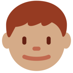 How Boy: Medium Skin Tone emoji looks on Twitter.