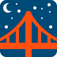 How Bridge at Night emoji looks on Twitter.