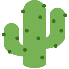 Hoe Cactus emoji eruit ziet op Twitter.