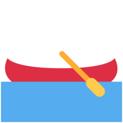 How Canoe emoji looks on Twitter.