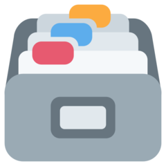 How Card File Box emoji looks on Twitter.