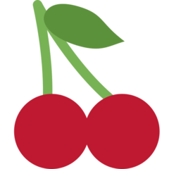 How Cherries emoji looks on Twitter.