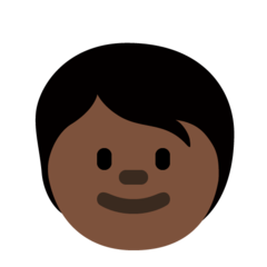 How Child: Dark Skin Tone emoji looks on Twitter.