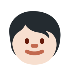 Wie Kind: helle Hautfarbe Emoji auf Twitter aussieht.