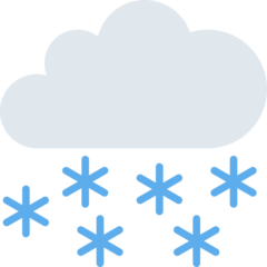 How Cloud with Snow emoji looks on Twitter.