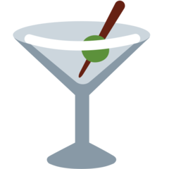 How Cocktail Glass emoji looks on Twitter.