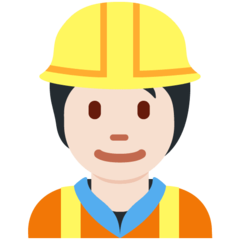 How Construction Worker: Light Skin Tone emoji looks on Twitter.