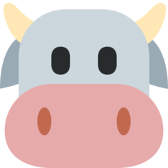 How Cow Face emoji looks on Twitter.