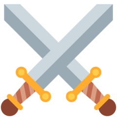 How Crossed Swords emoji looks on Twitter.