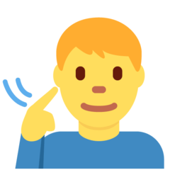 A quoi ressemblent les emoji Homme sourd sur Twitter.