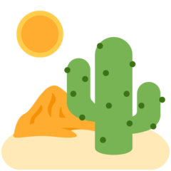 Come Deserto emoji appare su Twitter.