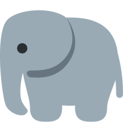 How Elephant emoji looks on Twitter.