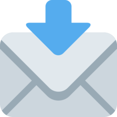 How Envelope with Arrow emoji looks on Twitter.