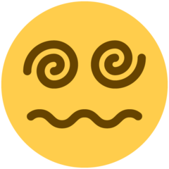 Jak wygląda emoji Twarz ze spiralnymi oczami w Twitter.