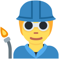 How Factory Worker emoji looks on Twitter.