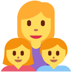 How Family: Woman, Girl, Boy emoji looks on Twitter.