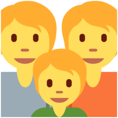 Hvordan Familie emoji ser ut på Twitter.