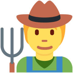 Come Agricoltore emoji appare su Twitter.