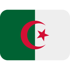 How Flag: Algeria emoji looks on Twitter.