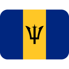 Hur Flagga: Barbados emoji ser ut på Twitter.