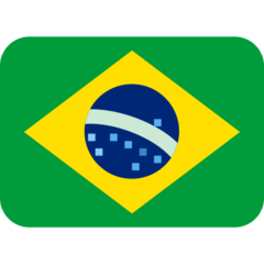 Como o emoji do Bandeira: Brasil é exibido no Twitter.