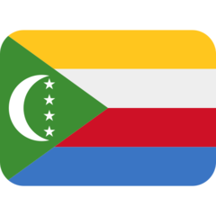 How Flag: Comoros emoji looks on Twitter.