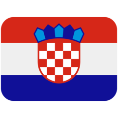 Como o emoji do Bandeira: Croácia é exibido no Twitter.