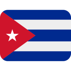 How Flag: Cuba emoji looks on Twitter.