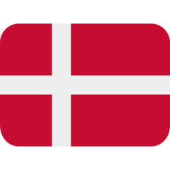 Como o emoji do Bandeira: Dinamarca é exibido no Twitter.
