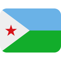 How Flag: Djibouti emoji looks on Twitter.