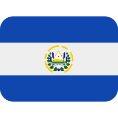 Hvordan Flagg: El Salvador emoji ser ut på Twitter.