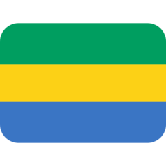 How Flag: Gabon emoji looks on Twitter.