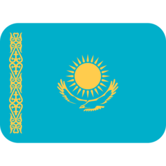 Hoe Vlag: Kazachstan emoji eruit ziet op Twitter.