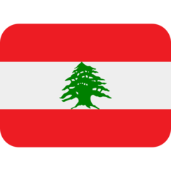 Hoe Vlag: Libanon emoji eruit ziet op Twitter.