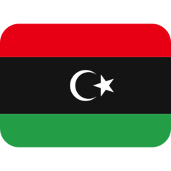 How Flag: Libya emoji looks on Twitter.