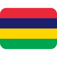 Hoe Vlag: Mauritius emoji eruit ziet op Twitter.