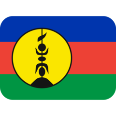 Bagaimana emoji Bendera: New Caledonia kelihatan di Twitter.