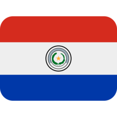 How Flag: Paraguay emoji looks on Twitter.