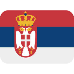 Como o emoji do Bandeira: Sérvia é exibido no Twitter.