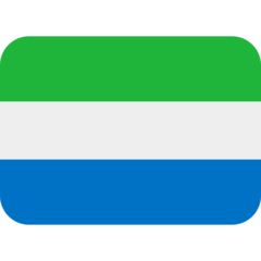 Bagaimana emoji Bendera: Sierra Leone kelihatan di Twitter.