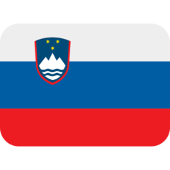 Hoe Vlag: Slovenië emoji eruit ziet op Twitter.