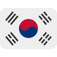 Como o emoji do Bandeira: Coreia do Sul é exibido no Twitter.