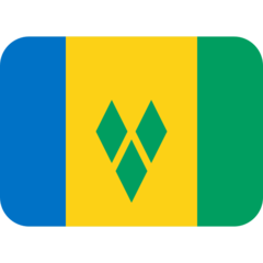 How Flag: St. Vincent & Grenadines emoji looks on Twitter.