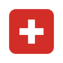 Como o emoji do Bandeira: Suíça é exibido no Twitter.