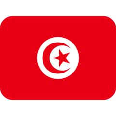 Como o emoji do Bandeira: Tunísia é exibido no Twitter.