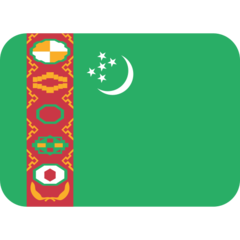 How Flag: Turkmenistan emoji looks on Twitter.