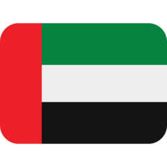 Hoe Vlag: Verenigde Arabische Emiraten emoji eruit ziet op Twitter.